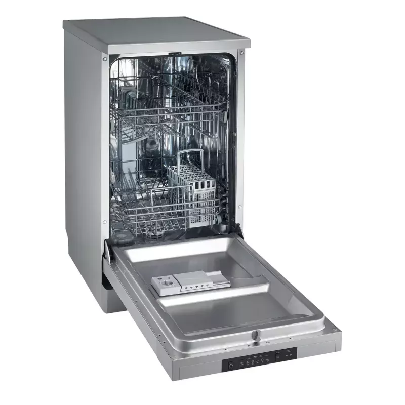 Laisvai pastatoma indaplovė Gorenje GS520E15S, siaura 45 cm, 9 komplektai, 47 dB, pilka