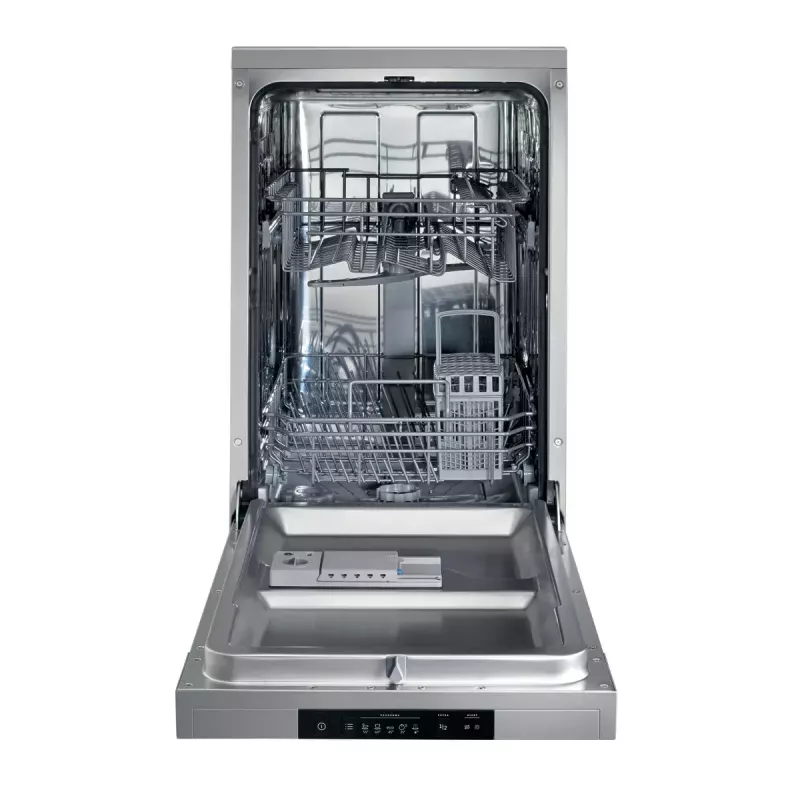 Laisvai pastatoma indaplovė Gorenje GS520E15S, siaura 45 cm, 9 komplektai, 47 dB, pilka