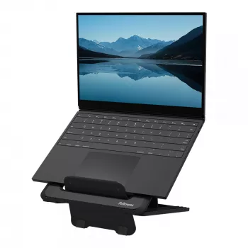 Fellowes Breyta reguliuojamas stovas nešiojamam kompiuteriui, 12 aukščio padėčių, iki 14 colių, 4 kg, juodas