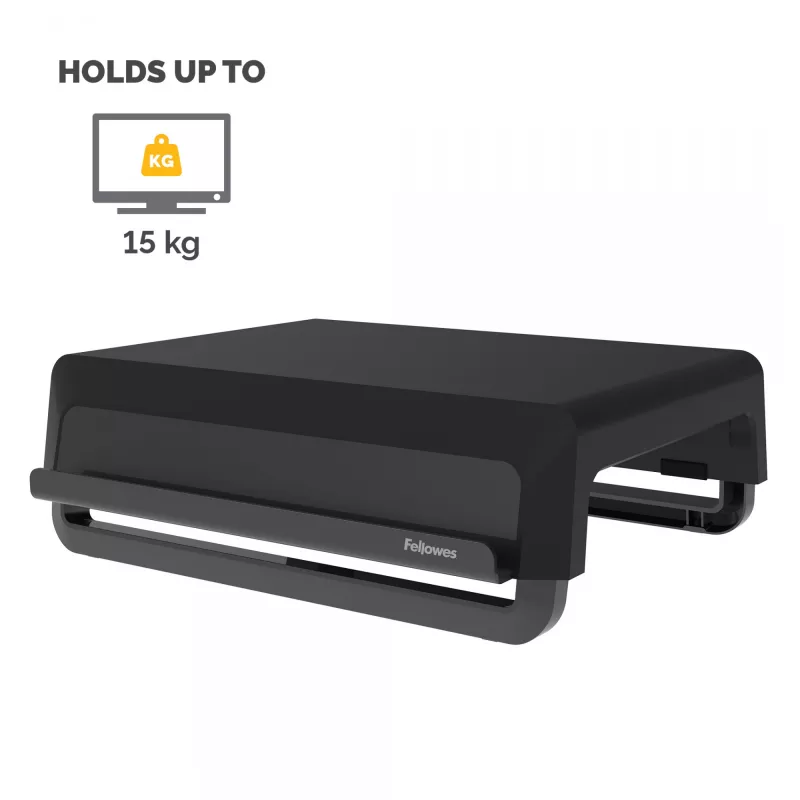 Fellowes Breyta monitorio stovas su 3 aukščio reguliavimais, kabelių tvarkymu, ergonomiškas, juodas