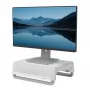 Fellowes Breyta monitorio stovas su 3 aukščio reguliavimais – ergonomiškas reguliuojamas stovas kompiuteriui, kabelių tvarkymas, maks. svoris 15 kg, baltas