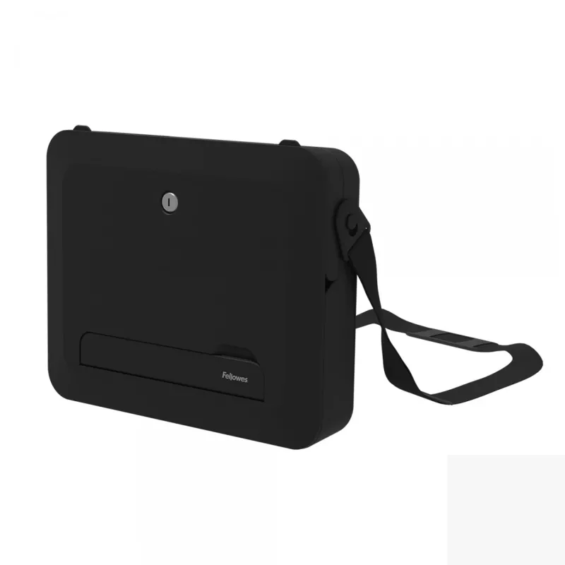 Fellowes Breyta užrakinamas dėklas nešiojamam kompiuteriui su įmontuotu stovu, iki 14 colių/4 kg, juodas
