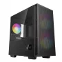 Korpusas DeepCool CH360 DIGITAL Micro Tower, grūdintas stiklas, microATX/Mini-ITX, priekyje 2x140mm, įmontuotas ekranas, USB-C