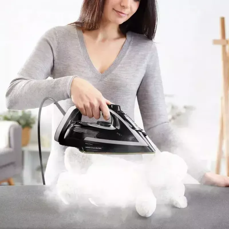 Tefal Pureglisse FV8062E0 lygintuvas sausas ir garinis lygintuvas su Durilium AirGlide Autoclean padu 3000 W juodas, pilkas