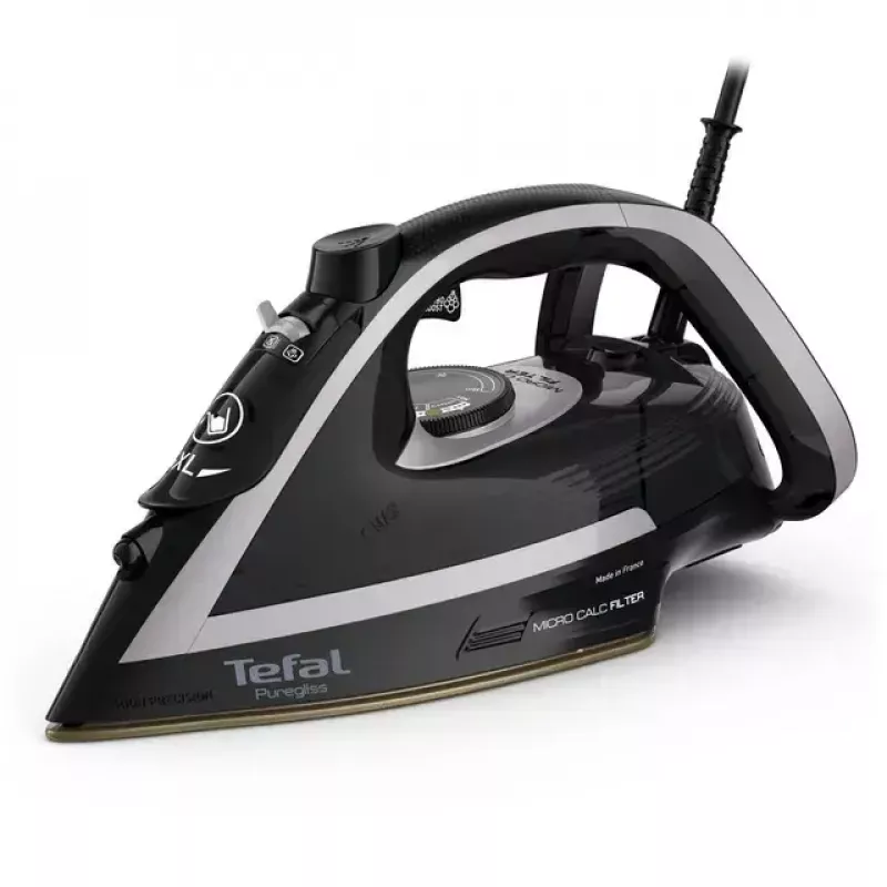 Tefal Pureglisse FV8062E0 lygintuvas sausas ir garinis lygintuvas su Durilium AirGlide Autoclean padu 3000 W juodas, pilkas