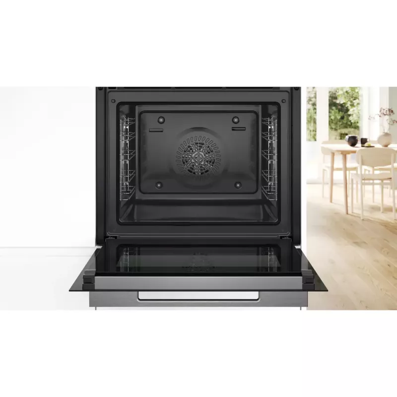Įmontuojama orkaitė Bosch Serie 8 HBG7721B1 — elektrinė 71 l, pirolizinis valymas, jutiklinis valdymas, Wi‑Fi, halogeninė lempa, juoda