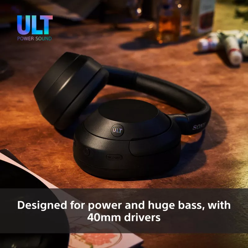 Sony ULT WEAR – Belaidės Bluetooth ausinės su ULT POWER SOUND, giliu bosu, triukšmo slopinimu, aiškiais pokalbiais, iki 30 val. baterija, iOS ir Android