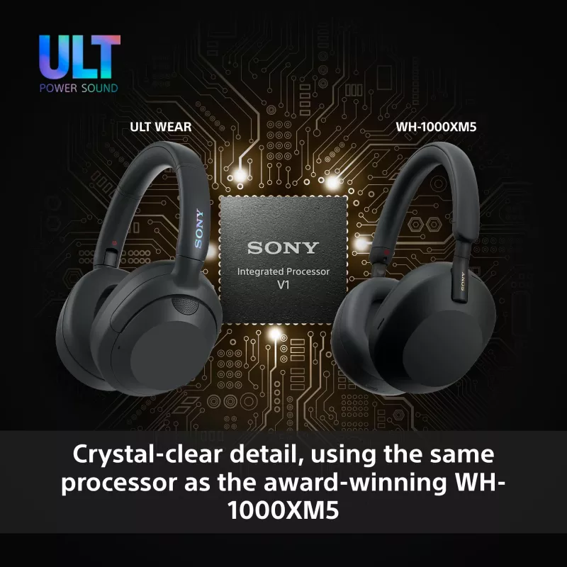 Sony ULT WEAR – Belaidės Bluetooth ausinės su ULT POWER SOUND, giliu bosu, triukšmo slopinimu, aiškiais pokalbiais, iki 30 val. baterija, iOS ir Android