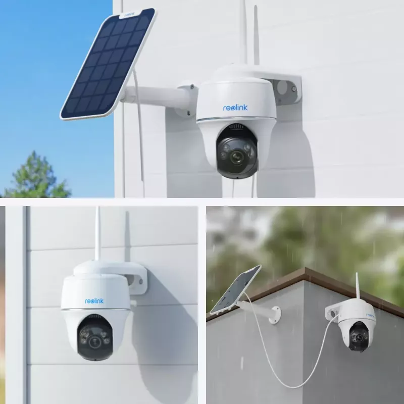 Belaidė IP stebėjimo kamera Reolink Argus Series B430 – 5 MP, baterija/saulės energija 6000 mAh, kupolinė, vidaus/ lauko, PIR, 355° pasukimas, 140° pakreipimas