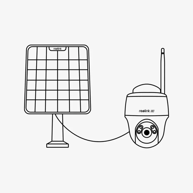 Belaidė IP stebėjimo kamera Reolink Argus Series B430 – 5 MP, baterija/saulės energija 6000 mAh, kupolinė, vidaus/ lauko, PIR, 355° pasukimas, 140° pakreipimas