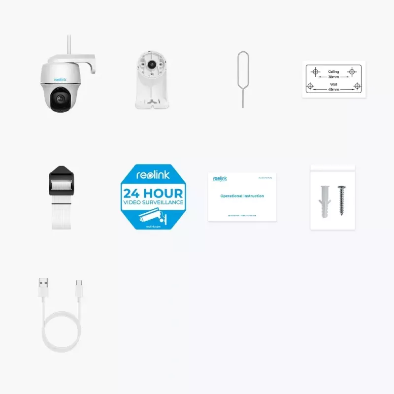 Belaidė IP stebėjimo kamera Reolink Argus Series B430 – 5 MP, baterija/saulės energija 6000 mAh, kupolinė, vidaus/ lauko, PIR, 355° pasukimas, 140° pakreipimas