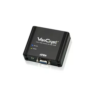 ATEN VC180 VGA į HDMI keitiklis su garsu, juodas, metalinis, 1920 x 1080 pikselių
