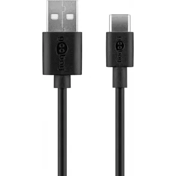Įkroviklis GOOBAY 45298 – universalus USB 5V 1m, AC 100–240V, 5 W, juodas
