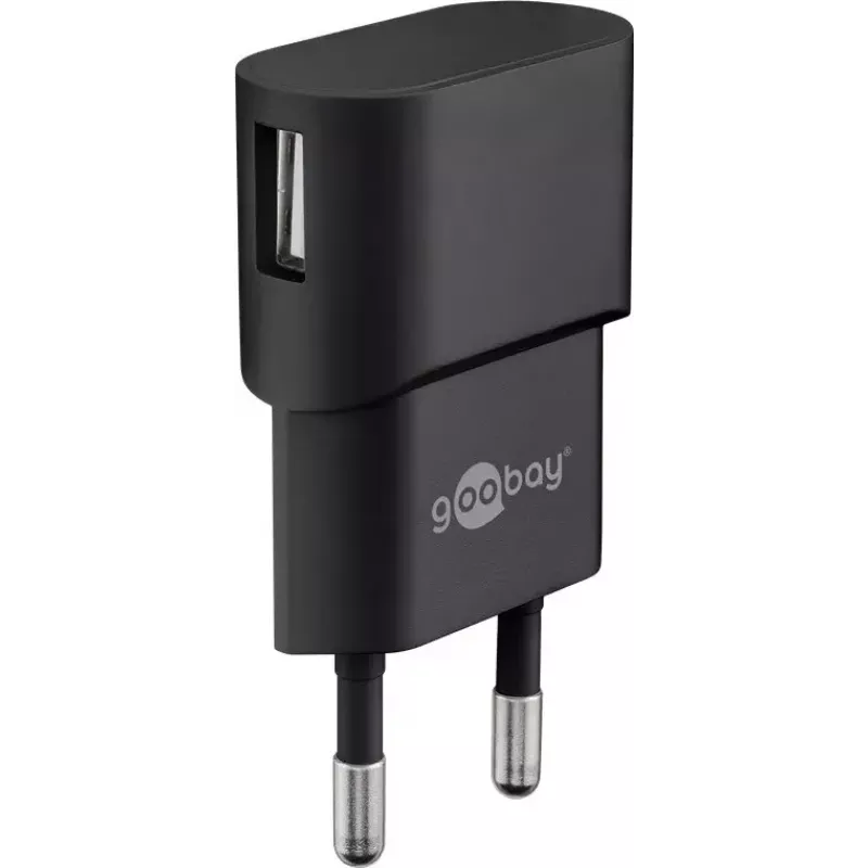 Įkroviklis GOOBAY 45298 – universalus USB 5V 1m, AC 100–240V, 5 W, juodas