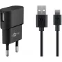 Įkroviklis GOOBAY 45298 – universalus USB 5V 1m, AC 100–240V, 5 W, juodas