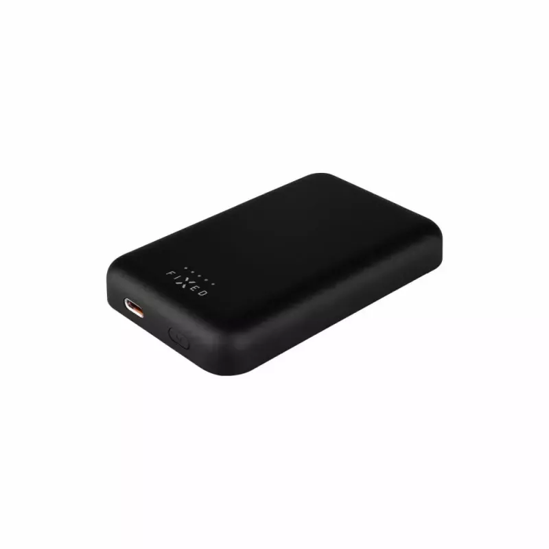 Nešiojama Power Bank FIXED MagZen 6000 mAh — juoda, USB išvestis išmaniesiems telefonams ir planšetėms