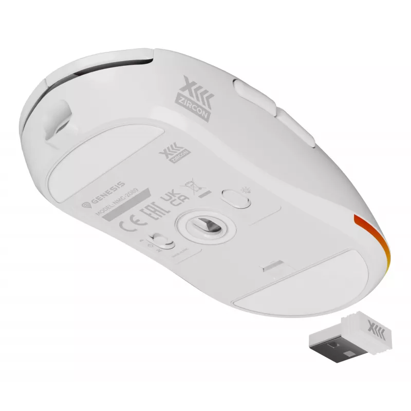 GENESIS Zircon XIII pelė žaidimams Ambidextrinė RF Belaidė + USB Type-C Optinė 26000 DPI