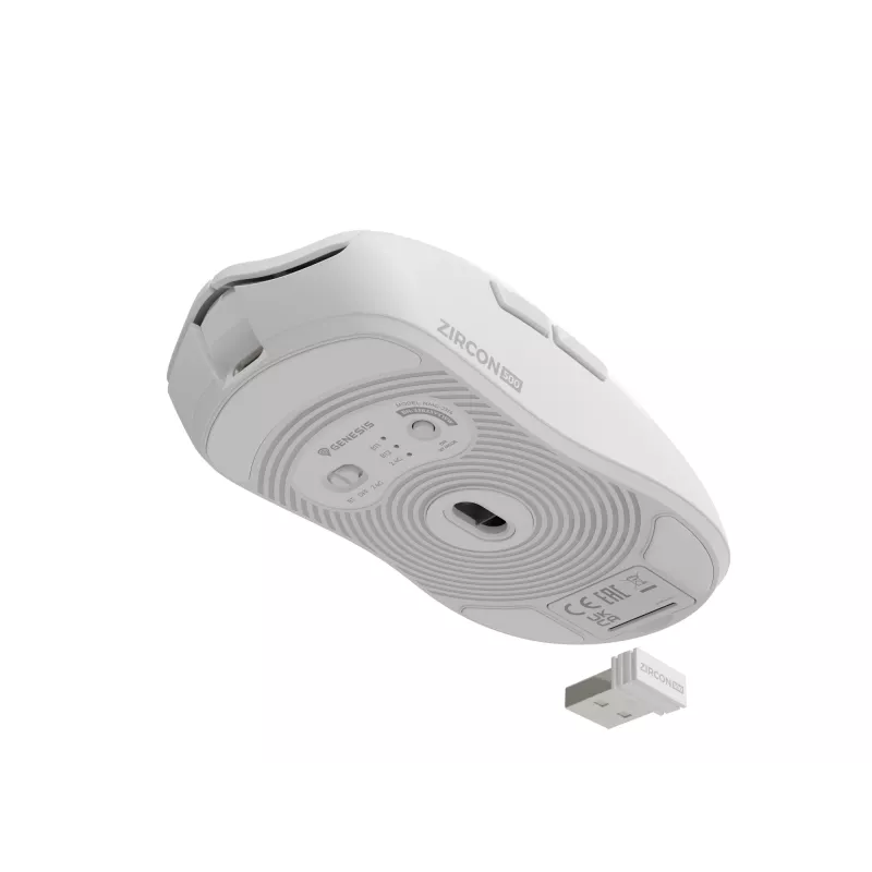 GENESIS Zircon 500 pelė žaidimams Dešinei rankai Belaidis RF + Bluetooth + USB Type-C Optinė 10000 DPI