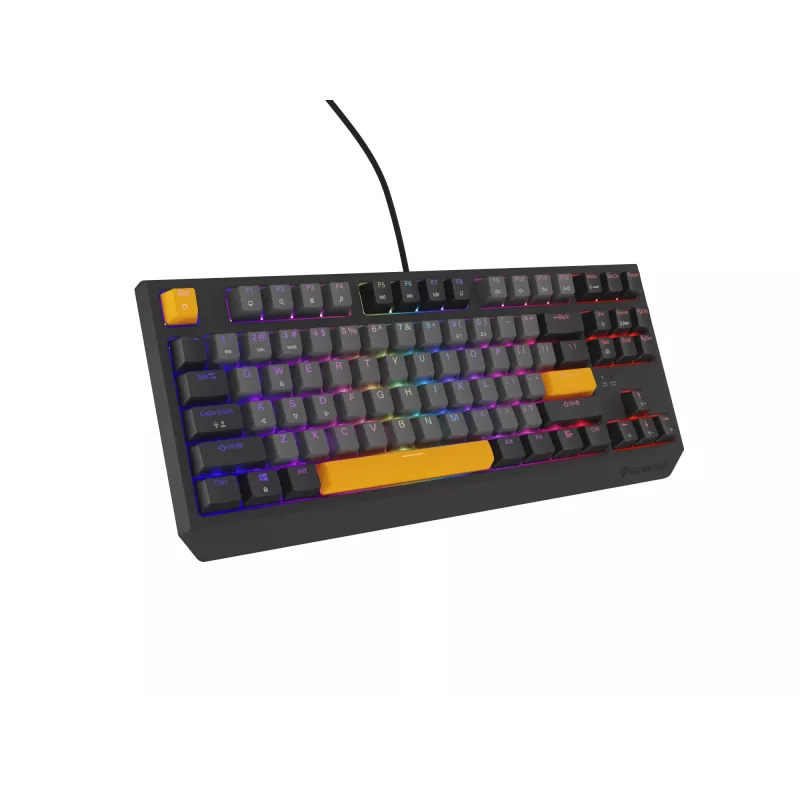 GENESIS Thor 230 TKL klaviatūra žaidimams USB + RF belaidis + Bluetooth QWERTY juoda, pilka, oranžinė