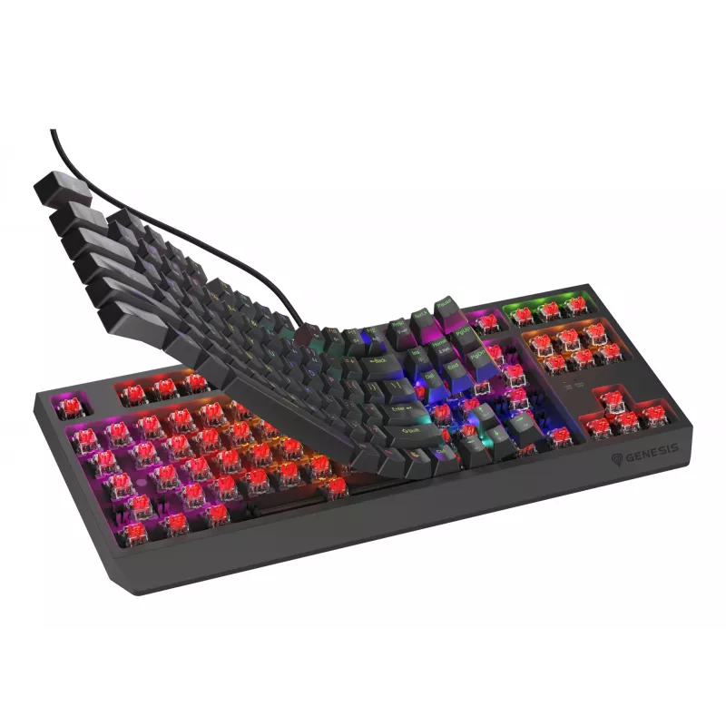 GENESIS Thor 230 TKL Lite klaviatūra, mechaninė, USB, QWERTY, juoda