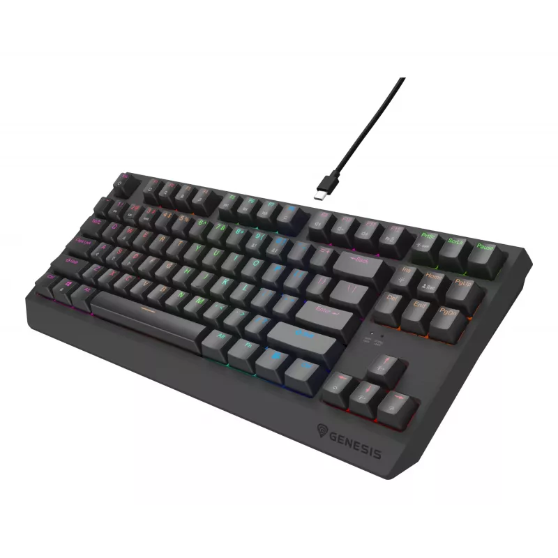 GENESIS Thor 230 TKL Lite klaviatūra, mechaninė, USB, QWERTY, juoda