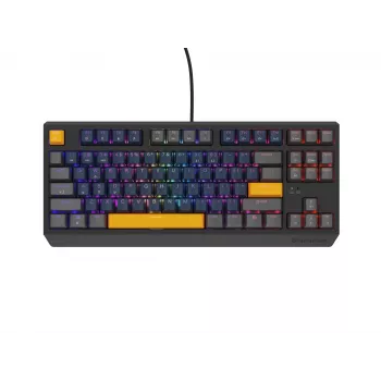 GENESIS THOR 230 TKL klaviatūra žaidimams USB + RF belaidė + Bluetooth QWERTY Juoda, Mėlyna, Pilka, Oranžinė