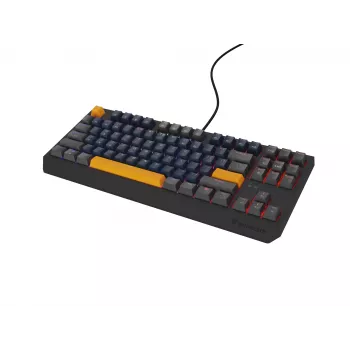 GENESIS THOR 230 TKL klaviatūra žaidimams USB + RF belaidė + Bluetooth QWERTY Juoda, Mėlyna, Pilka, Oranžinė