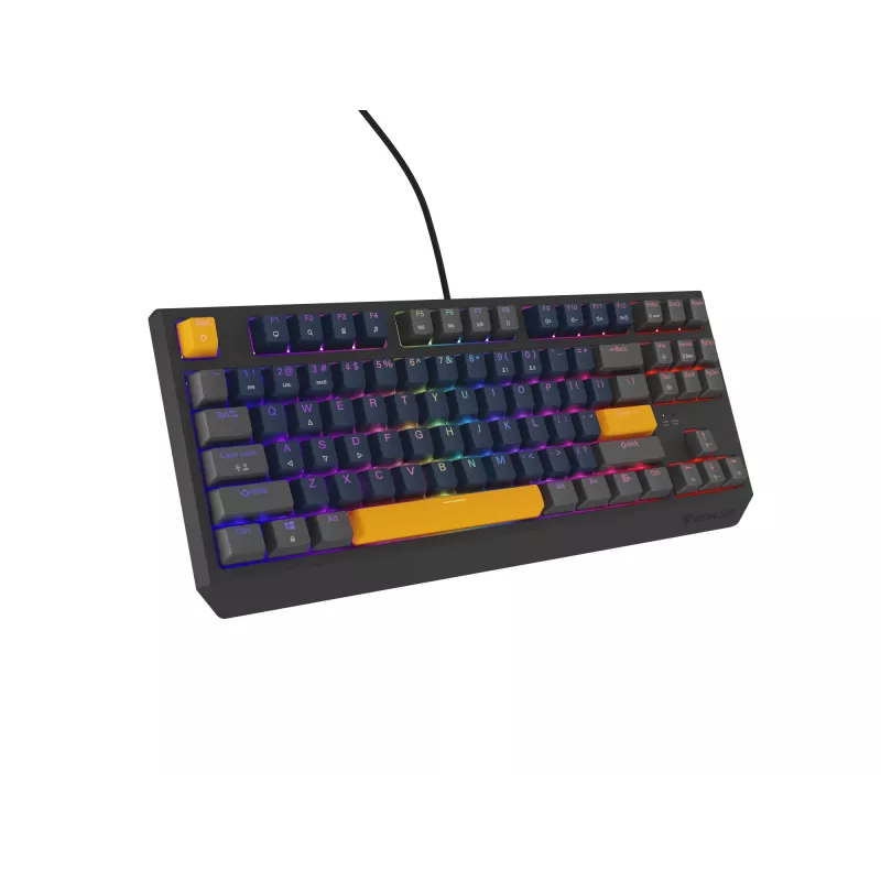GENESIS THOR 230 TKL klaviatūra žaidimams USB + RF belaidė + Bluetooth QWERTY Juoda, Mėlyna, Pilka, Oranžinė
