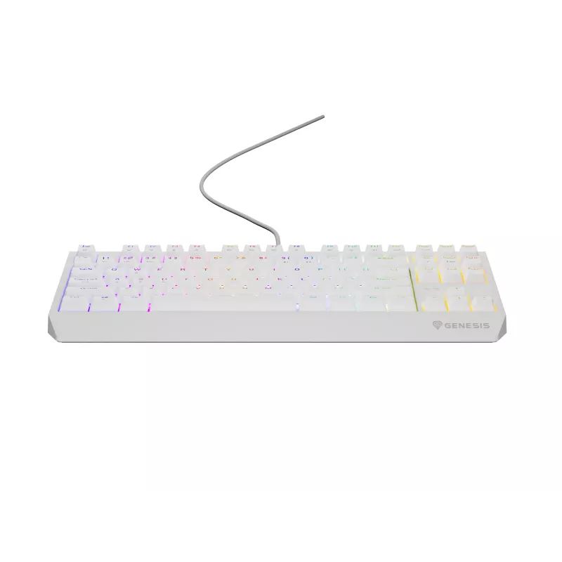 Genesis Thor 230 TKL laidinė mechaninė žaidimų klaviatūra, US, balta, Outemu Brown