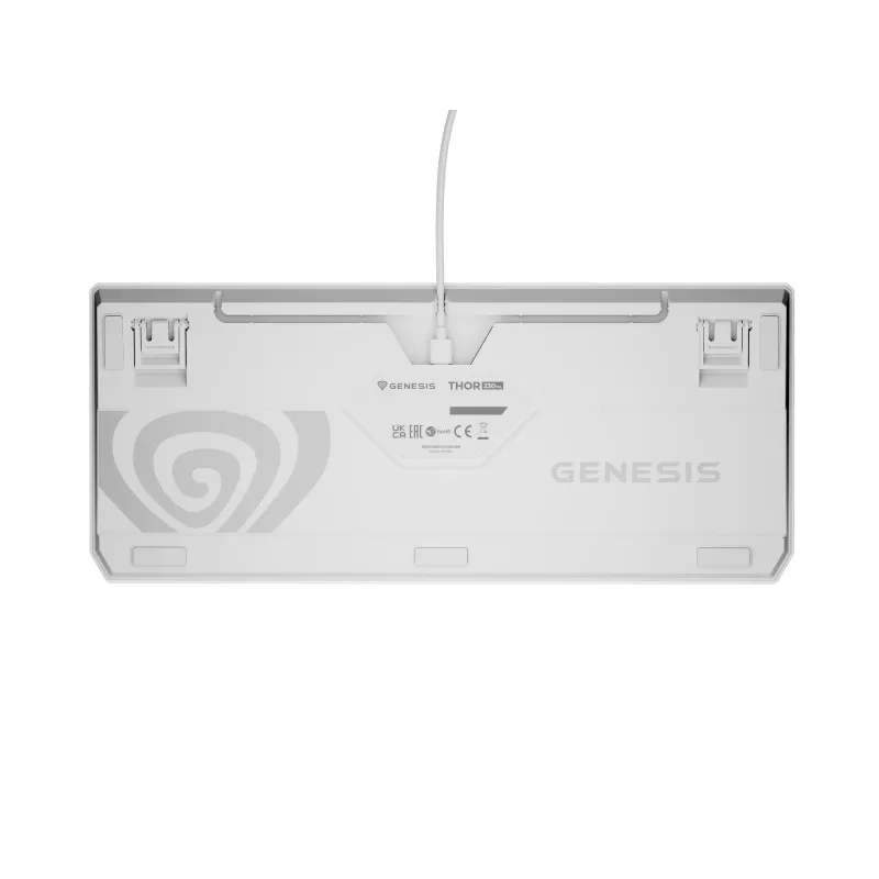 Genesis Thor 230 TKL laidinė mechaninė žaidimų klaviatūra, US, balta, Outemu Brown