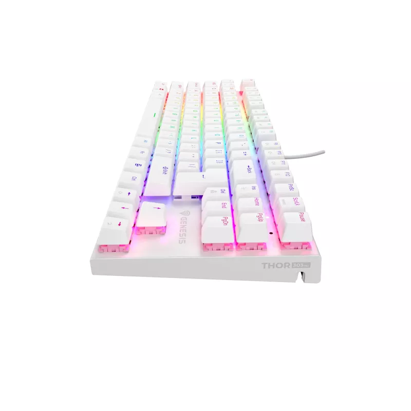 GENESIS Thor 303 TKL klaviatūra žaidimams USB QWERTY US International balta