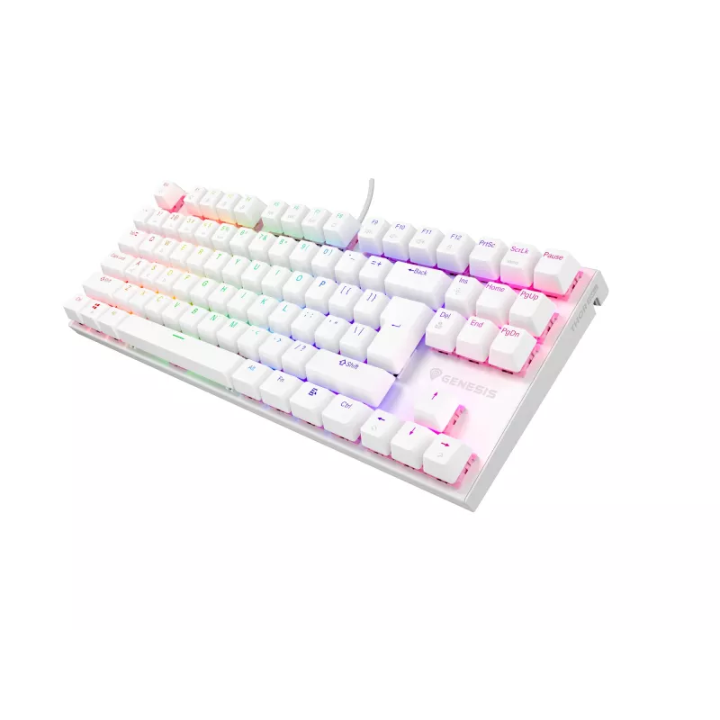 GENESIS Thor 303 TKL klaviatūra žaidimams USB QWERTY US International balta