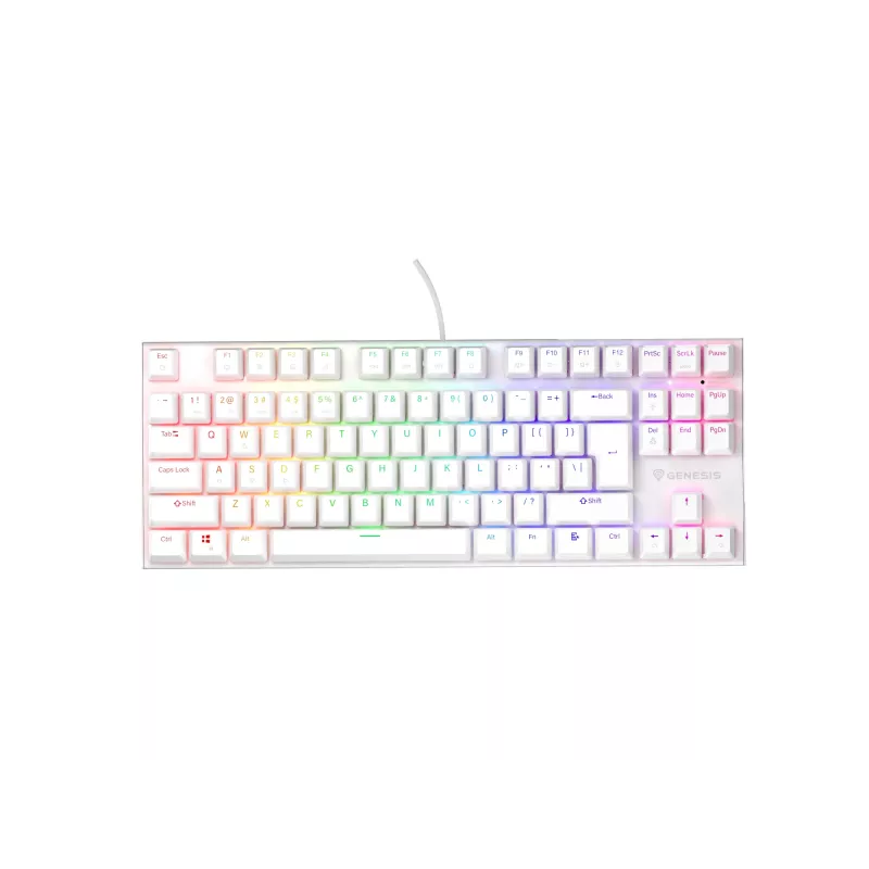 GENESIS Thor 303 TKL klaviatūra žaidimams USB QWERTY US International balta