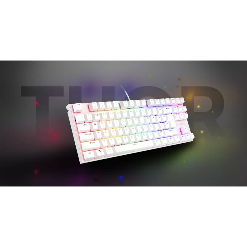 GENESIS Thor 303 TKL klaviatūra žaidimams USB QWERTY US International balta