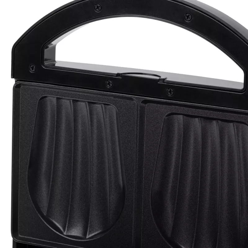 Sumuštinių keptuvė Adler AD 3069 – kompaktiškas sumuštinių presas, 750 W, 2 sumuštiniams, juoda