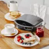 Sumuštinių keptuvė Adler AD 3069 – kompaktiškas sumuštinių presas, 750 W, 2 sumuštiniams, juoda