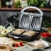 Sumuštinių keptuvė Adler AD 3069 – kompaktiškas sumuštinių presas, 750 W, 2 sumuštiniams, juoda