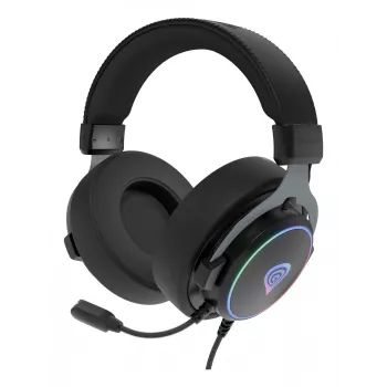 Ausinės GENESIS Neon 764, laidinės, žaidimams, USB-A, juodos