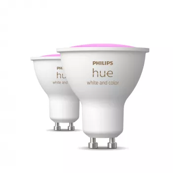 Philips Hue White and colour ambience GU10 – protingas prožektorius – (2 vnt. pakuotė)