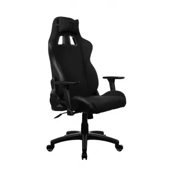 Žaidimų kėdė arozzi Avanti SoftFabric Pure Black – ergonomiška, aukšta nugara, reguliuojami porankiai, atlošiama