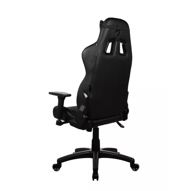 Žaidimų kėdė arozzi Avanti SoftFabric Pure Black – ergonomiška, aukšta nugara, reguliuojami porankiai, atlošiama