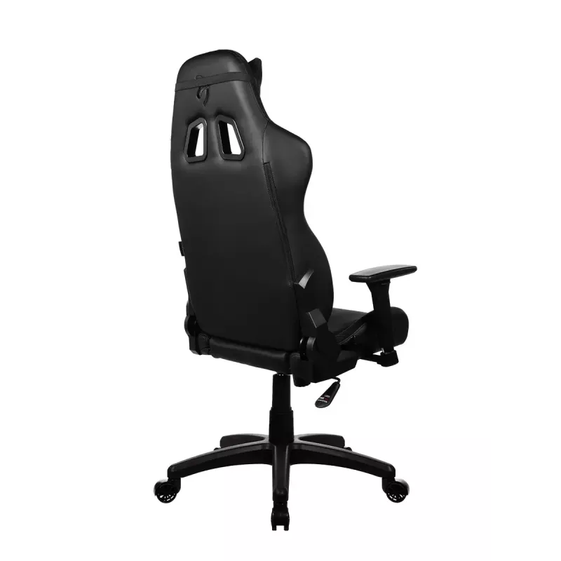 Žaidimų kėdė arozzi Avanti SoftFabric Pure Black – ergonomiška, aukšta nugara, reguliuojami porankiai, atlošiama