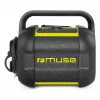 Statybinis radijas Muse M-968 BTY – analoginis FM, 40 W RMS, Bluetooth 10 m, dulkėms ir smūgiams atsparus, juodai geltonas