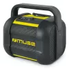Statybinis radijas Muse M-968 BTY – analoginis FM, 40 W RMS, Bluetooth 10 m, dulkėms ir smūgiams atsparus, juodai geltonas