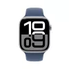 Apple Watch Series 10 GPS 46mm sidabrinis aliuminio korpusas su denimo sportine juostele (M/L)