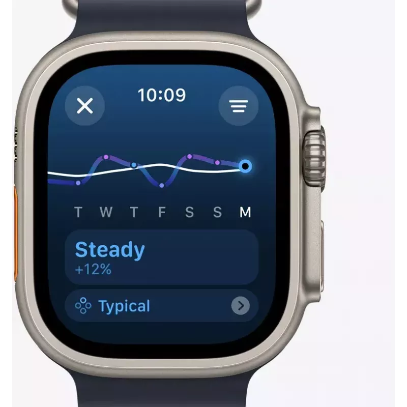 Išmanusis laikrodis Apple Watch Ultra 2 GPS + Cellular 49mm natūralaus titano korpusas su Tan Alpine Loop vidutinio dydžio apyranke