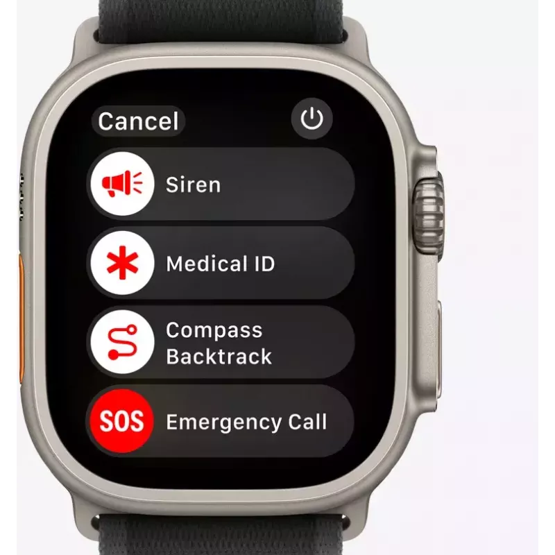 Išmanusis laikrodis Apple Watch Ultra 2 GPS + Cellular 49mm natūralaus titano korpusas su Tan Alpine Loop vidutinio dydžio apyranke