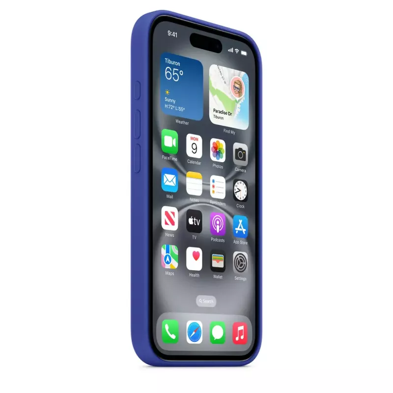 APPLE Silikoninis dėklas su MagSafe, iPhone 16, Ultramarine