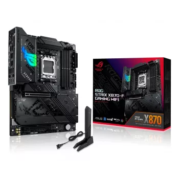 Motininė plokštė ASUS ROG STRIX X870-F GAMING WIFI — AMD X870, lizdas AM5, ATX, DDR5, 4x DIMM, Wi‑Fi 7, BT 5.4