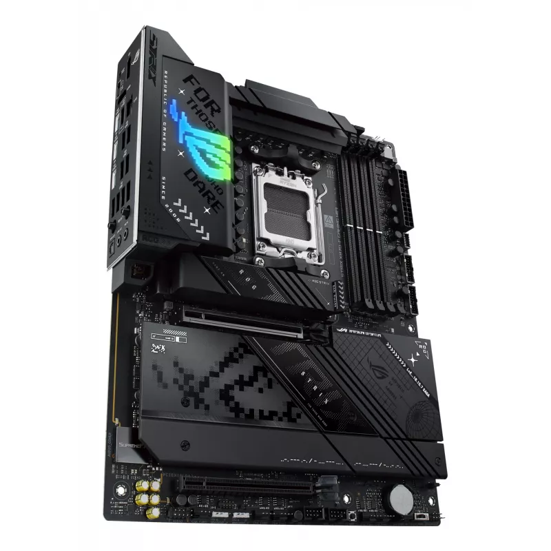 Motininė plokštė ASUS ROG STRIX X870-F GAMING WIFI — AMD X870, lizdas AM5, ATX, DDR5, 4x DIMM, Wi‑Fi 7, BT 5.4
